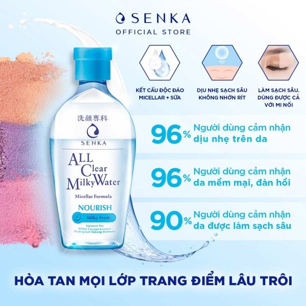 sữa tẩy trang senka all clear milky water