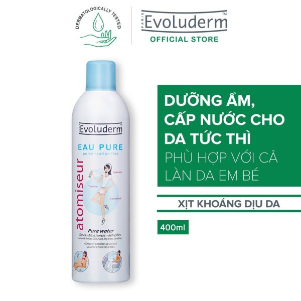 Xịt Khoáng Evoluderm Atomiseur Eau Pure