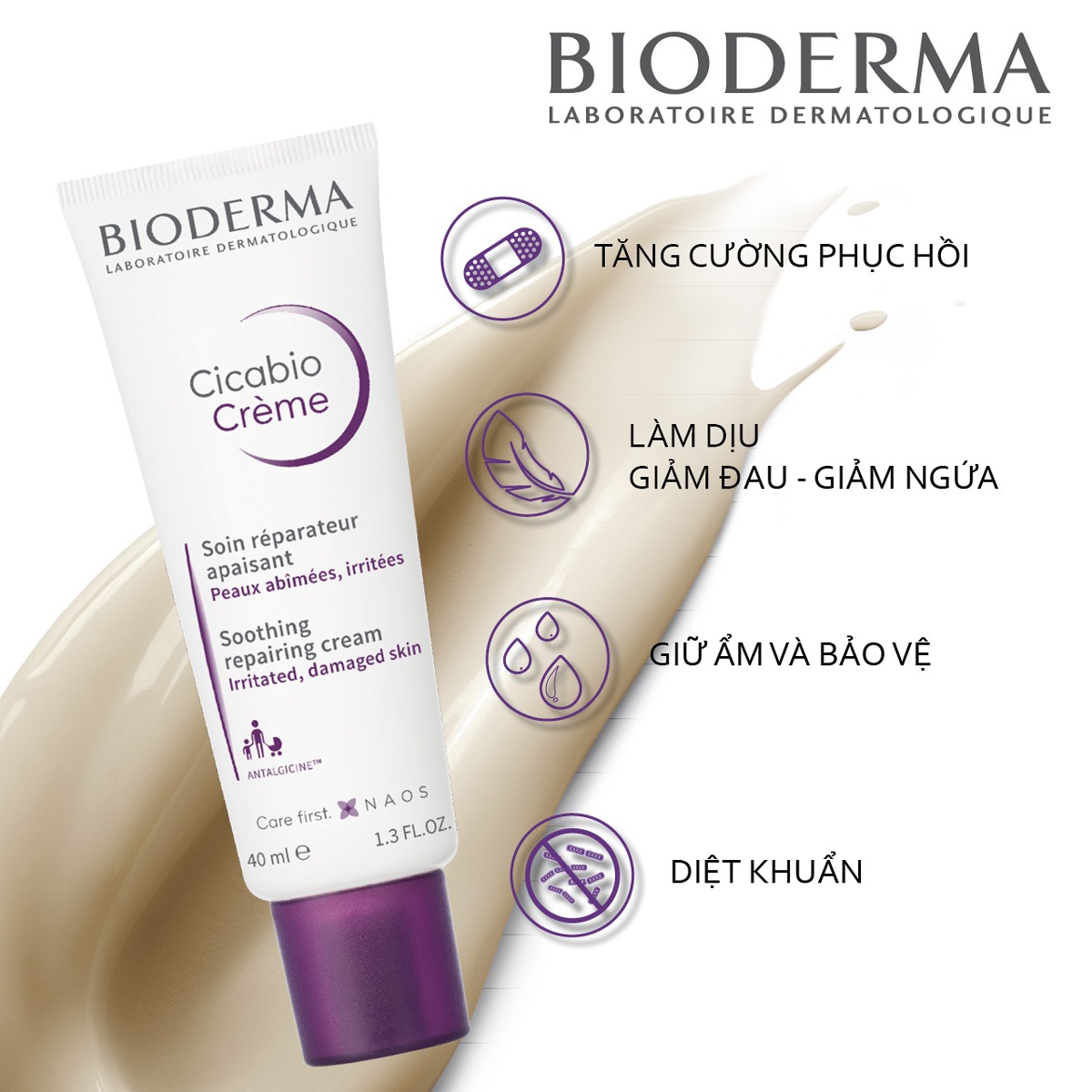kem dưỡng ẩm bioderma cicabio crème