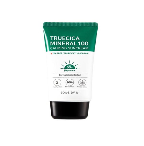 Kem chống nắng cho da dầu mụn giá học sinh tốt nhất Some By Mi Truecica Mineral 100 Calming Sun Cream SPF50+PA+++
