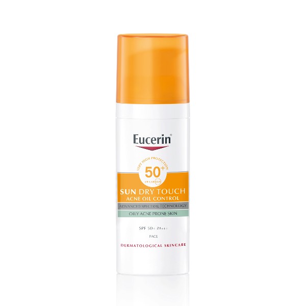 Kem chống nắng kiểm soát dầu, kháng khuẩn cho da dầu mụn Eucerin Sun Gel-Creme Oil Control Dry Touch SPF 50+ UVB UVA