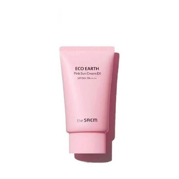 Kem chống nắngcho da dầu mụn giá học sinh The Saem Eco Earth Power Pink Sun Cream SPF50+ PA++++