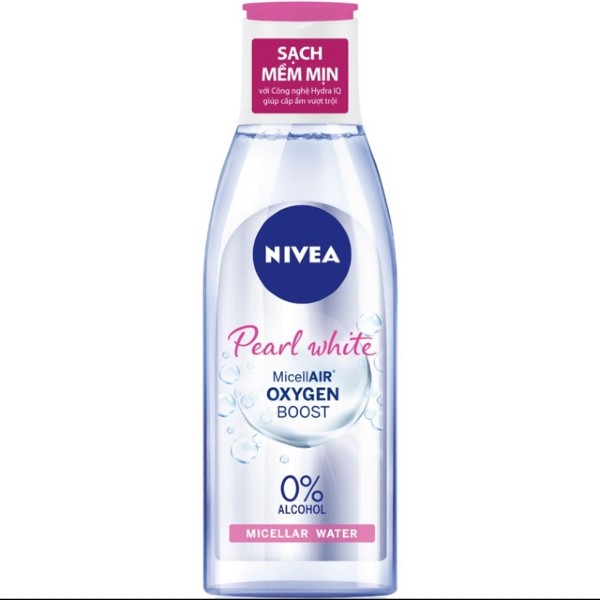 Nước Tẩy Trang không cồn Nivea Pearl White Màu Hồng giá rẻ cho da nhạy cảm