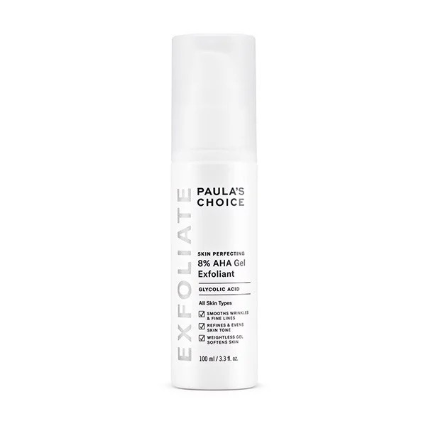 Tẩy da chết cho da dầu mụn hóa học dưỡng da chuyên sâu Paula's Choice Skin Perfecting 8_ AHA Gel Exfoliant